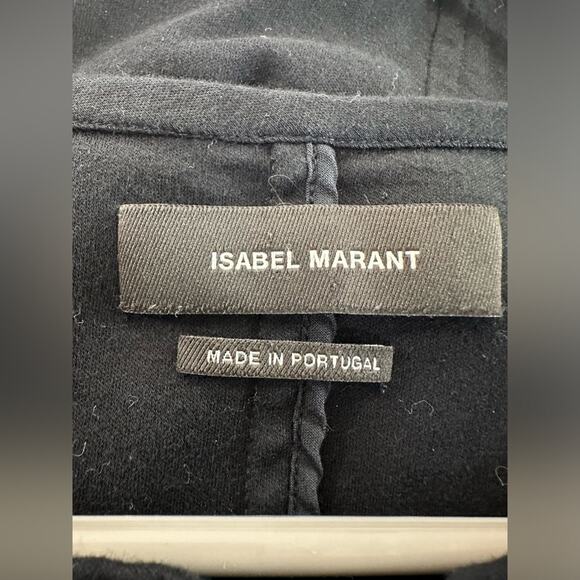 Isabel Marant Darted Cuff Sleeve Key Hold Black Maxi Dress Size 40 EUC Cotton - Picture 5 of 7